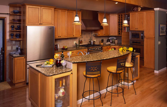 kitchen cabinets - custom built home - Bridgeport